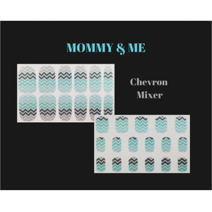 Mommy & Me - Chevron Mixer Nail Wraps - Karma Nail Wraps