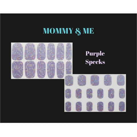 Image of Mommy & Me - Purple Specks Nail Wraps - Karma Nail Wraps