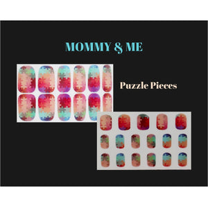 Mommy & Me - Puzzle Pieces Nail Wraps - Karma Nail Wraps
