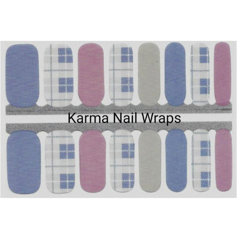 Image of Muted Plaid Nail Wraps - Karma Nail Wraps