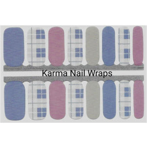 Muted Plaid Nail Wraps - Karma Nail Wraps