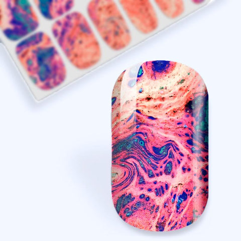 Image of Pink Abalone Nail Wraps - Karma Nail Wraps