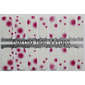 Pink Cosmos Nail Wraps - Karma Nail Wraps