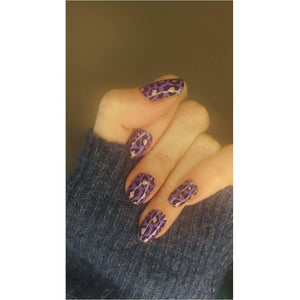Purple Leopard Nail Wraps - Karma Nail Wraps