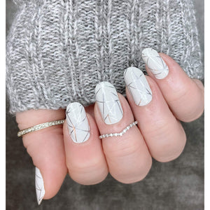 Pure White Prisms Nail Wraps