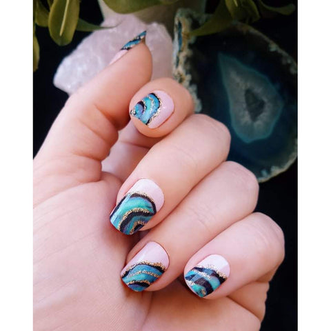 Image of Abstract Roses Nail Wraps