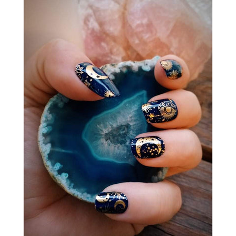 Image of Navy Blue Solid Nail Wraps
