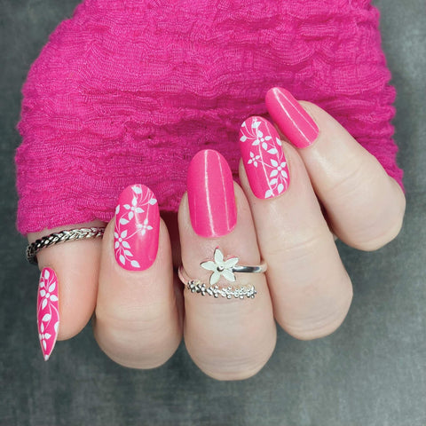 Image of Pink Pinwheels Nail Wraps