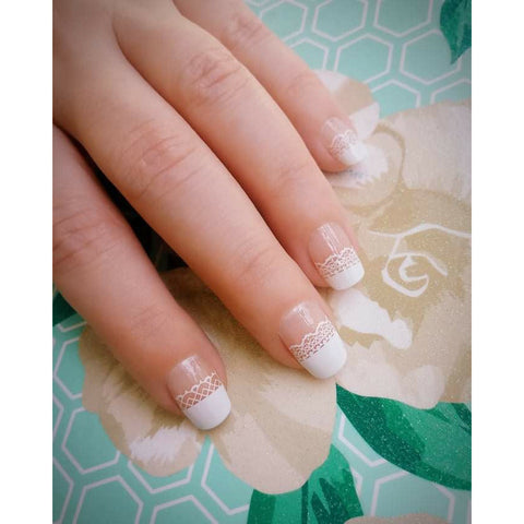 Image of Lace Tip French Mani Nail Wraps