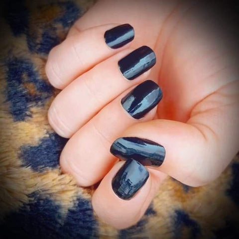 Image of Black Solid Nail Wraps