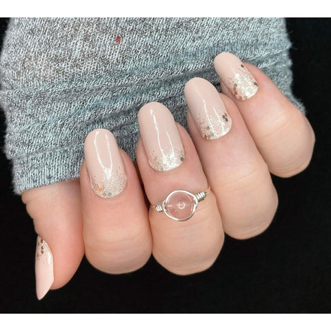 Image of Pinky Nude Sequins Nail Wraps
