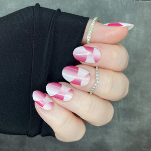 3D Pink French Mani Nail Wraps