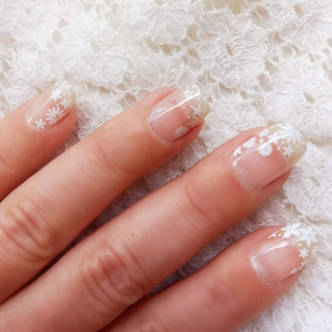 Image of Floral French Mani Nail Wraps