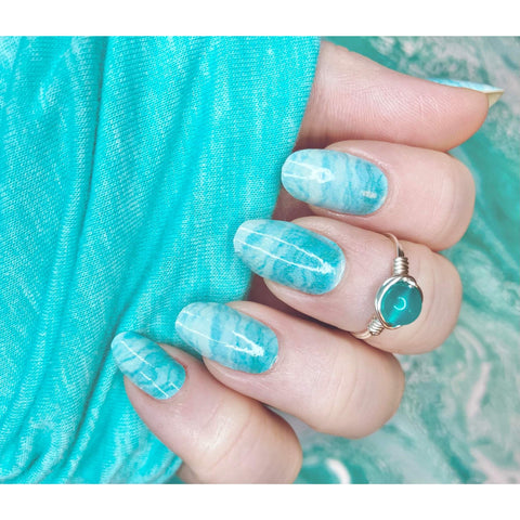 Image of Turquoise Waters Luxury Nail Wraps