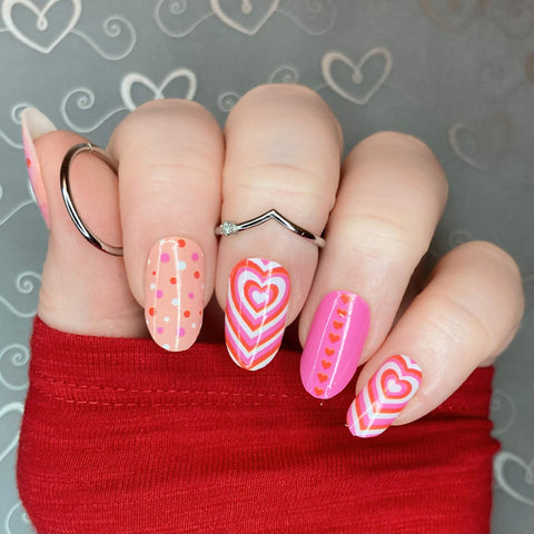 Image of Hearts and Confetti Nail Wraps