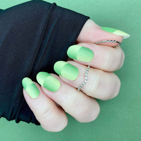 Image of Green 3D French Nail Wraps