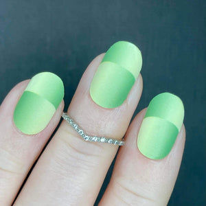 Green 3D French Nail Wraps