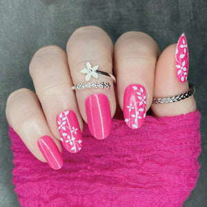 Pink Pinwheels Nail Wraps