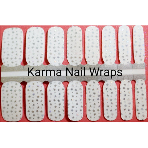 Image of Silver Star Holo (Overlay) Nail Wraps - Karma Nail Wraps