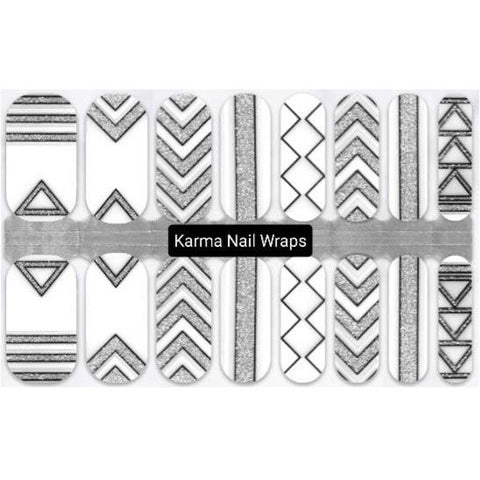 Image of Translucent Triangles Overlay Nail Wraps - Karma Nail Wraps
